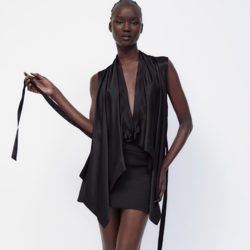 Zara Multi Positional Blouse Vest XS-S